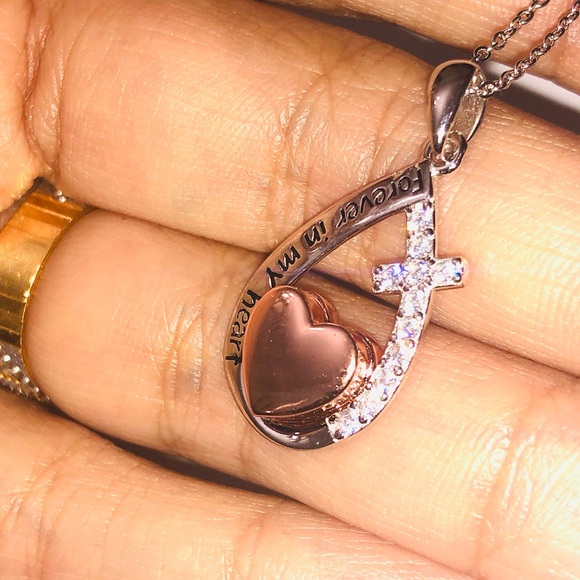 Custom made URN memorial cremation memory ashes necklace infinity heart charm - Picture 3 of 6